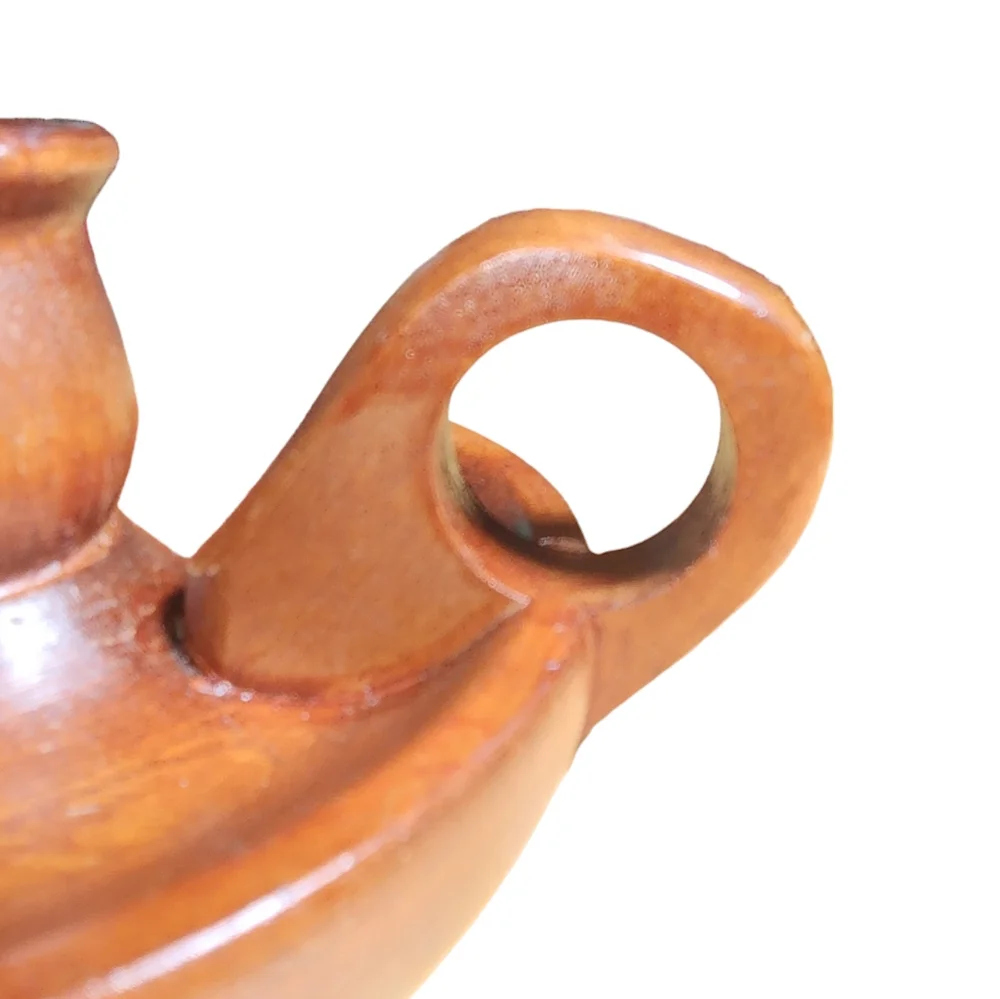 Ma Leck Of Wingate N.C. Vintage Brown Stained‎ Wood Colonial Style Candle Holder